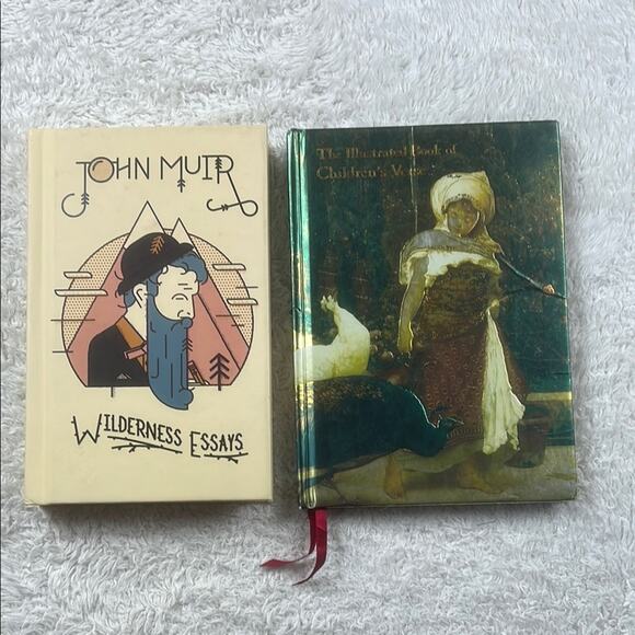 Book Bundle - Illustrated Book of Children's Verse and Wilderness Essays HC Good - Picture 1 of 10